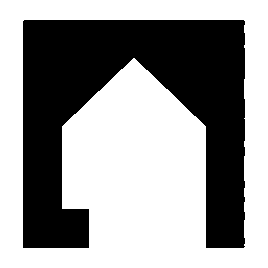 Negative Space House Logo