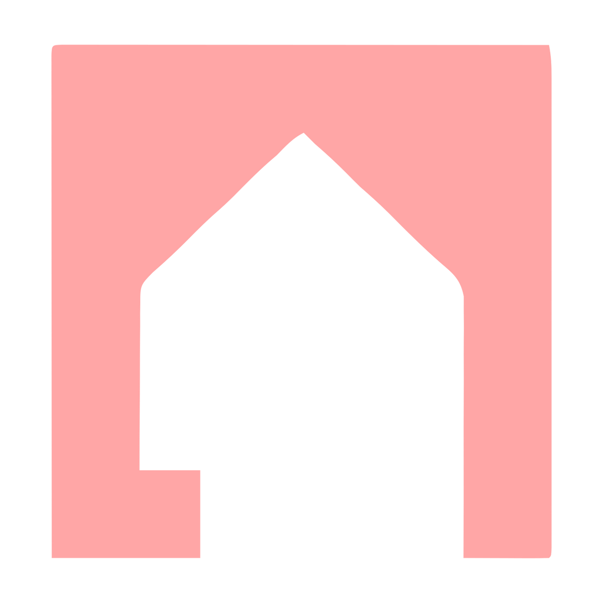 Negative Space House Logo #ffa6a6