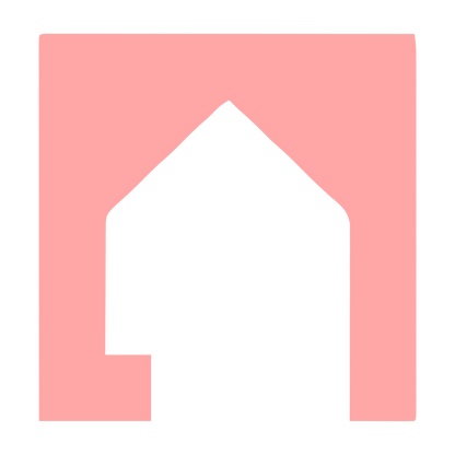 Negative Space House Logo #ffa6a6