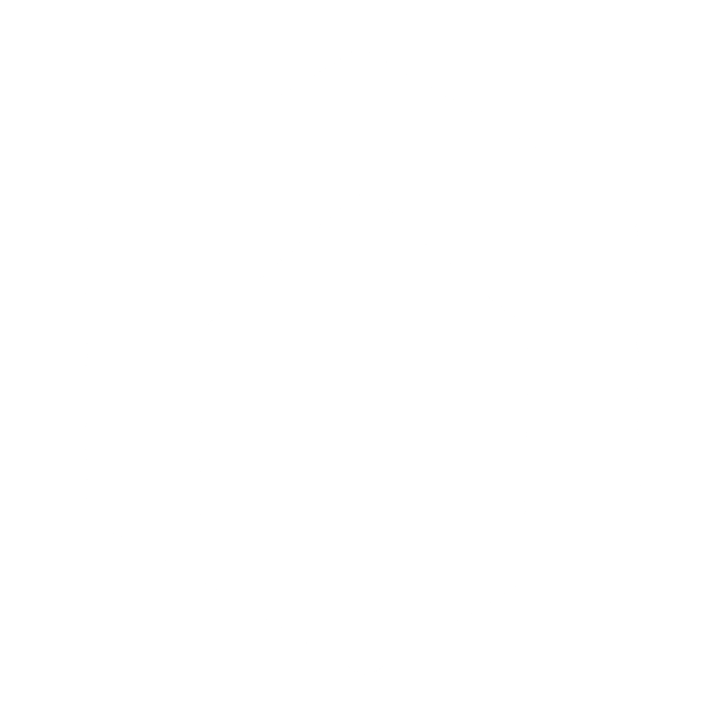 Hexagon House Negative Space Logo #ffffff