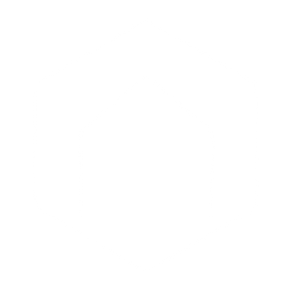 Hexagon House Negative Space Logo #ffffff