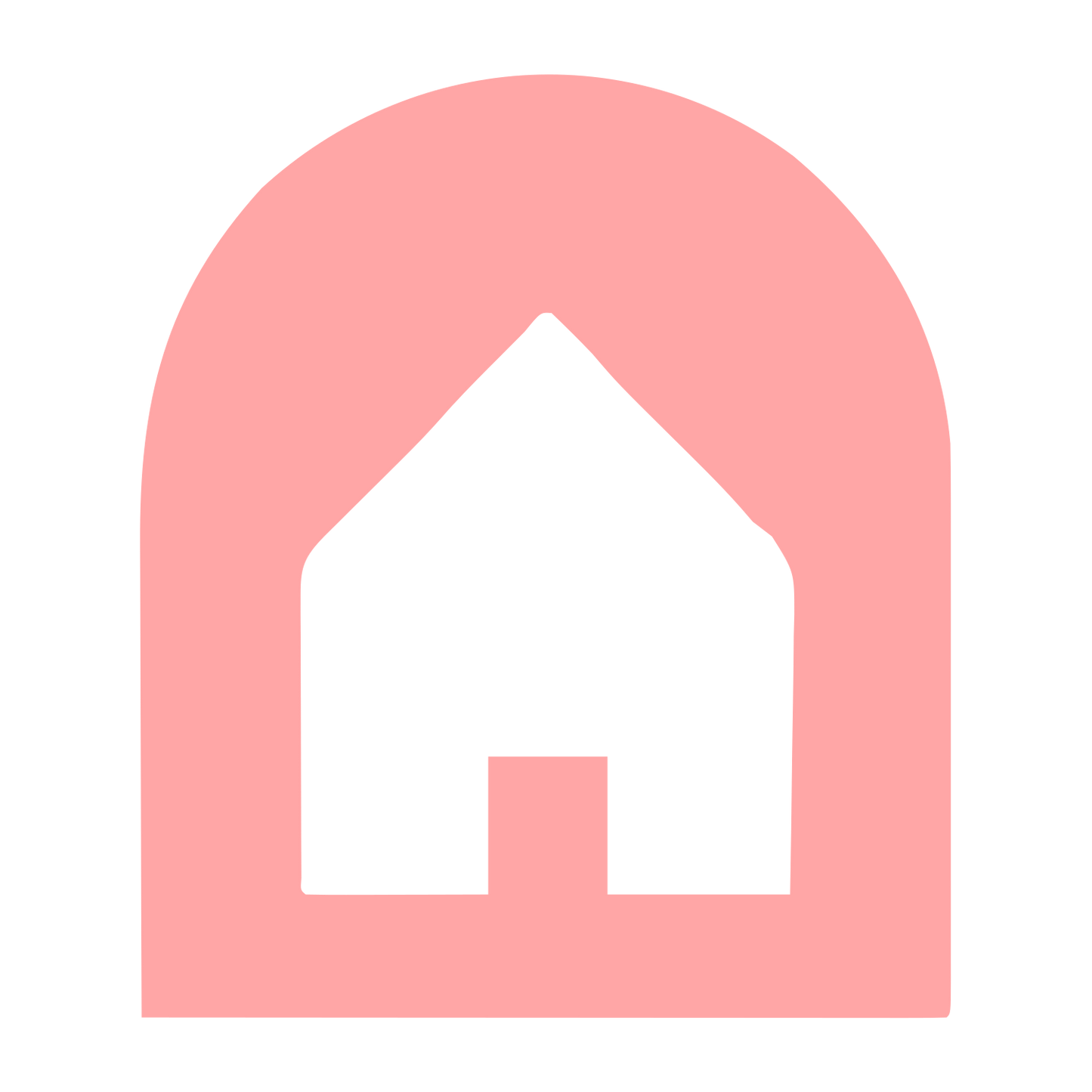 House in Arch Logo #ffa6a6