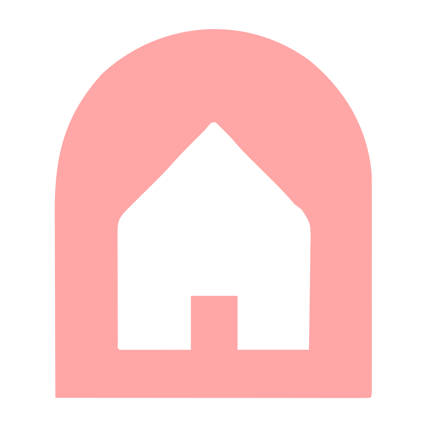 House in Arch Logo #ffa6a6
