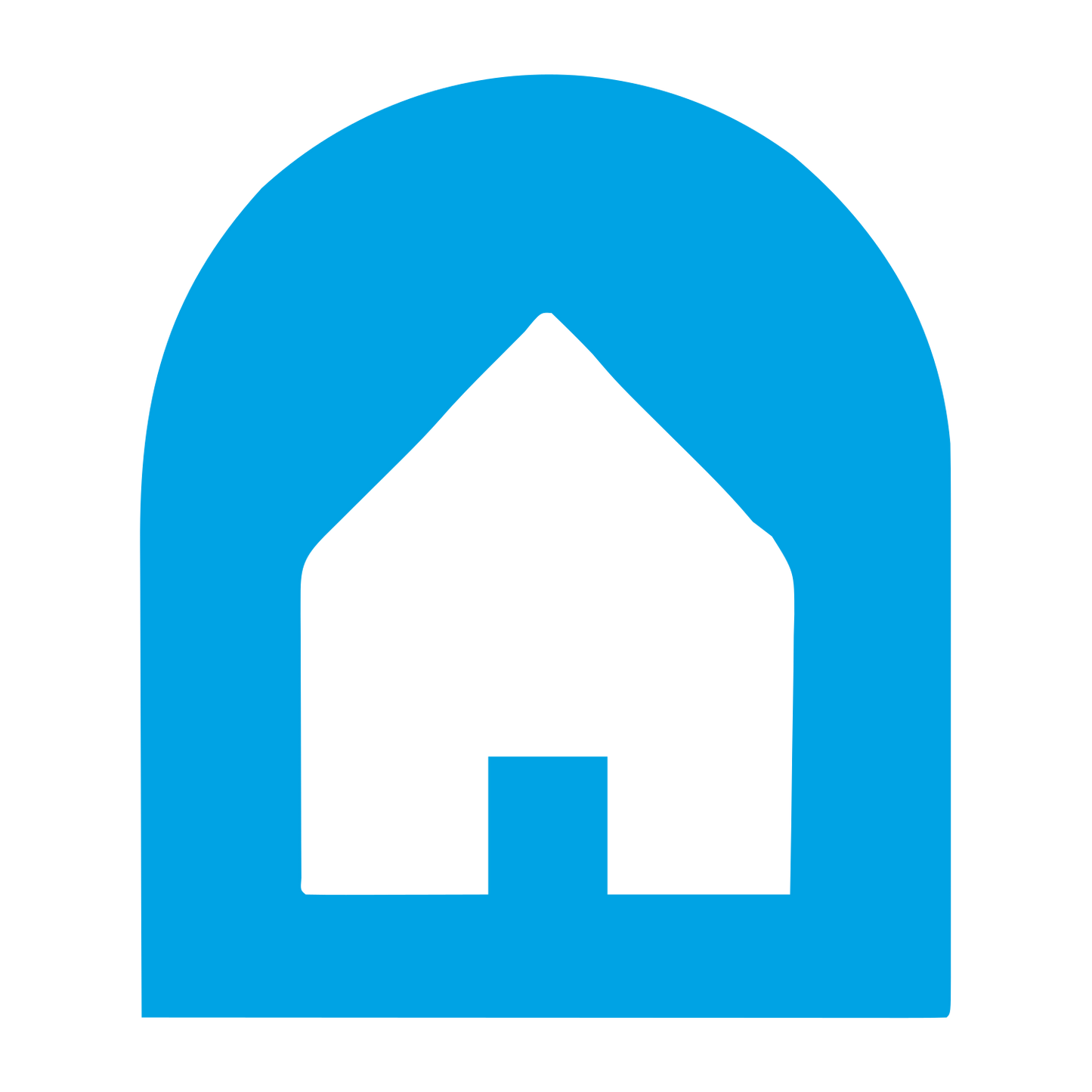 House in Arch Logo #00a3e4