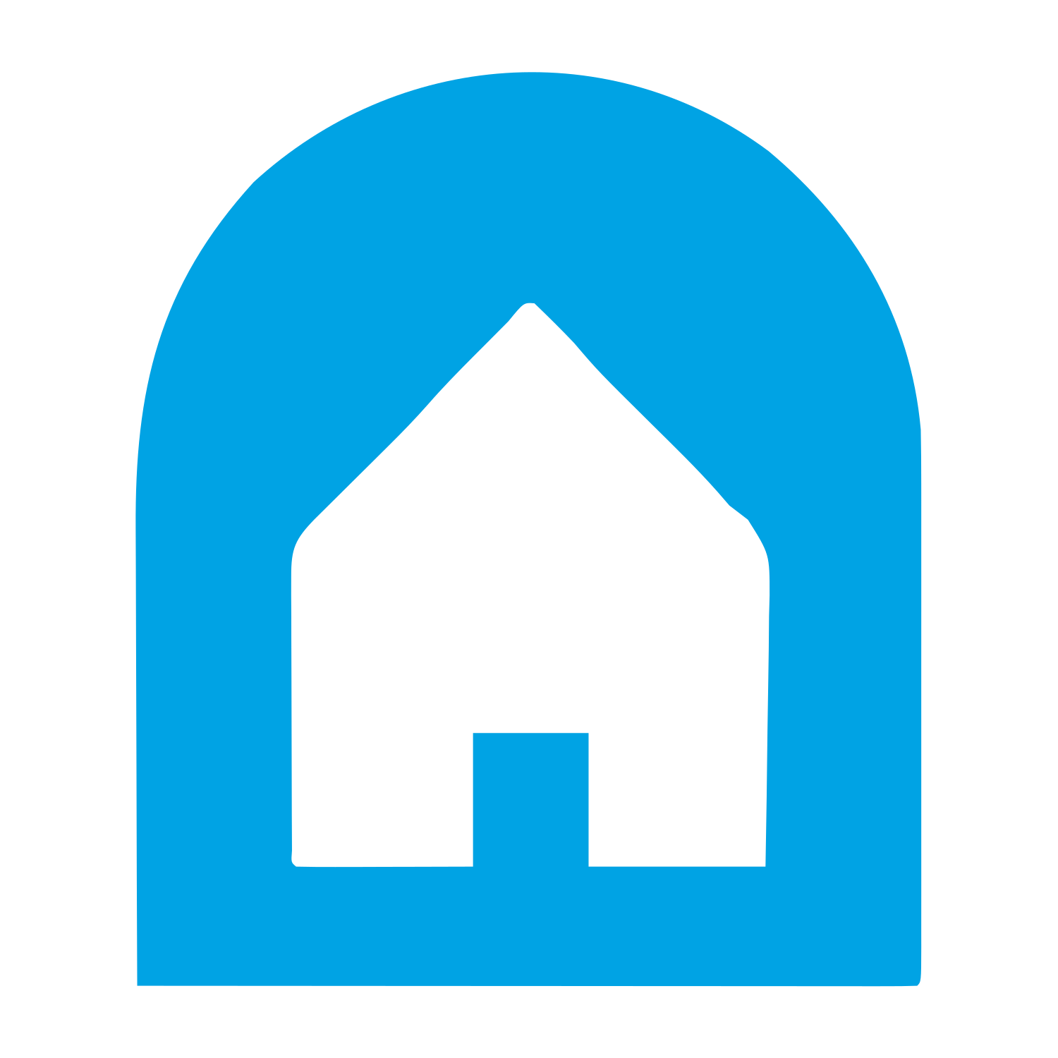 House in Arch Logo #00a3e4