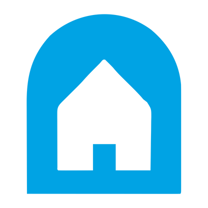 House in Arch Logo #00a3e4
