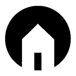 Negative Space House Logo