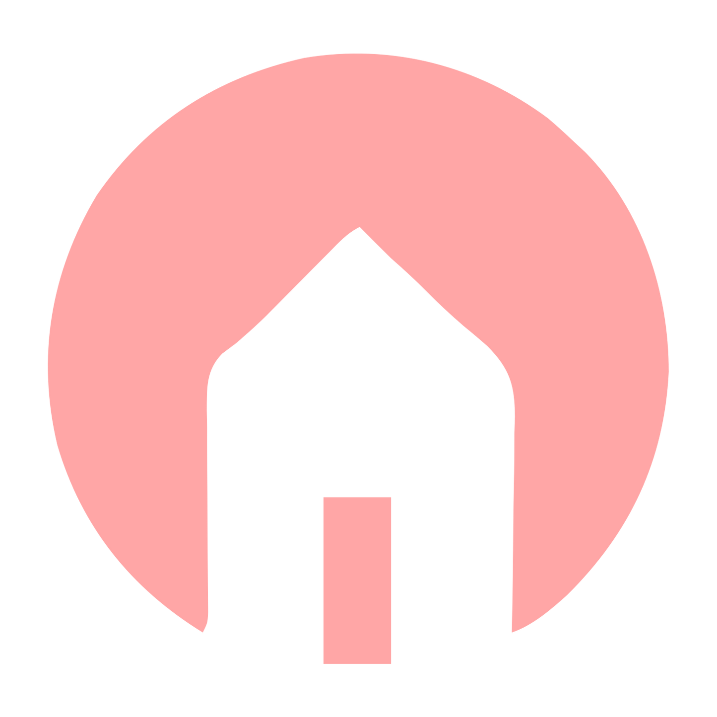 Negative Space House Logo #ffa6a6