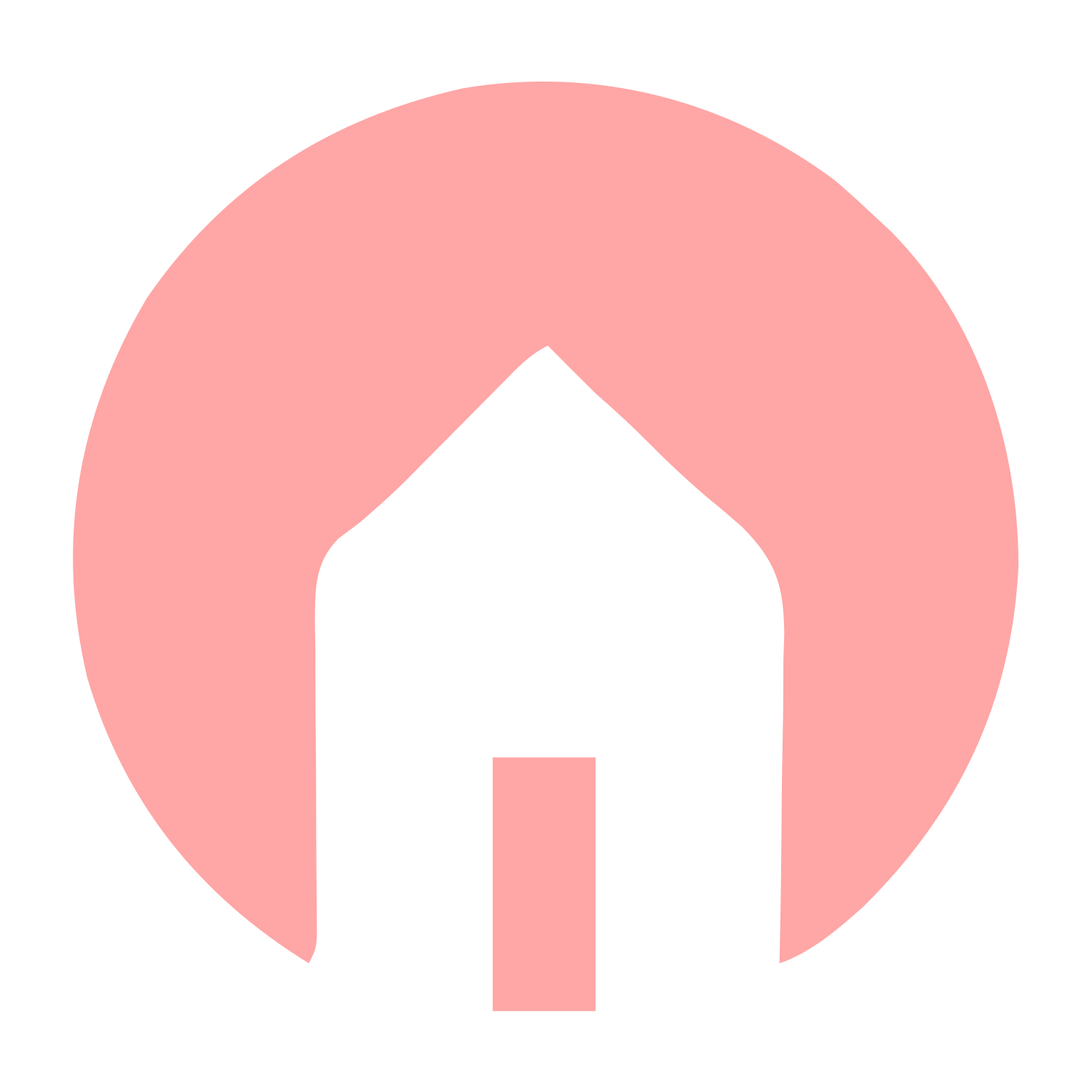 Negative Space House Logo #ffa6a6