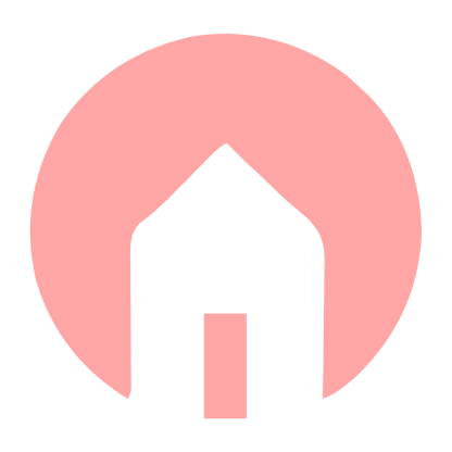 Negative Space House Logo #ffa6a6