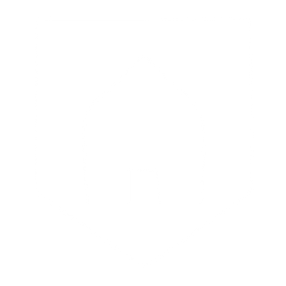 House Shield Negative Space Logo #ffffff