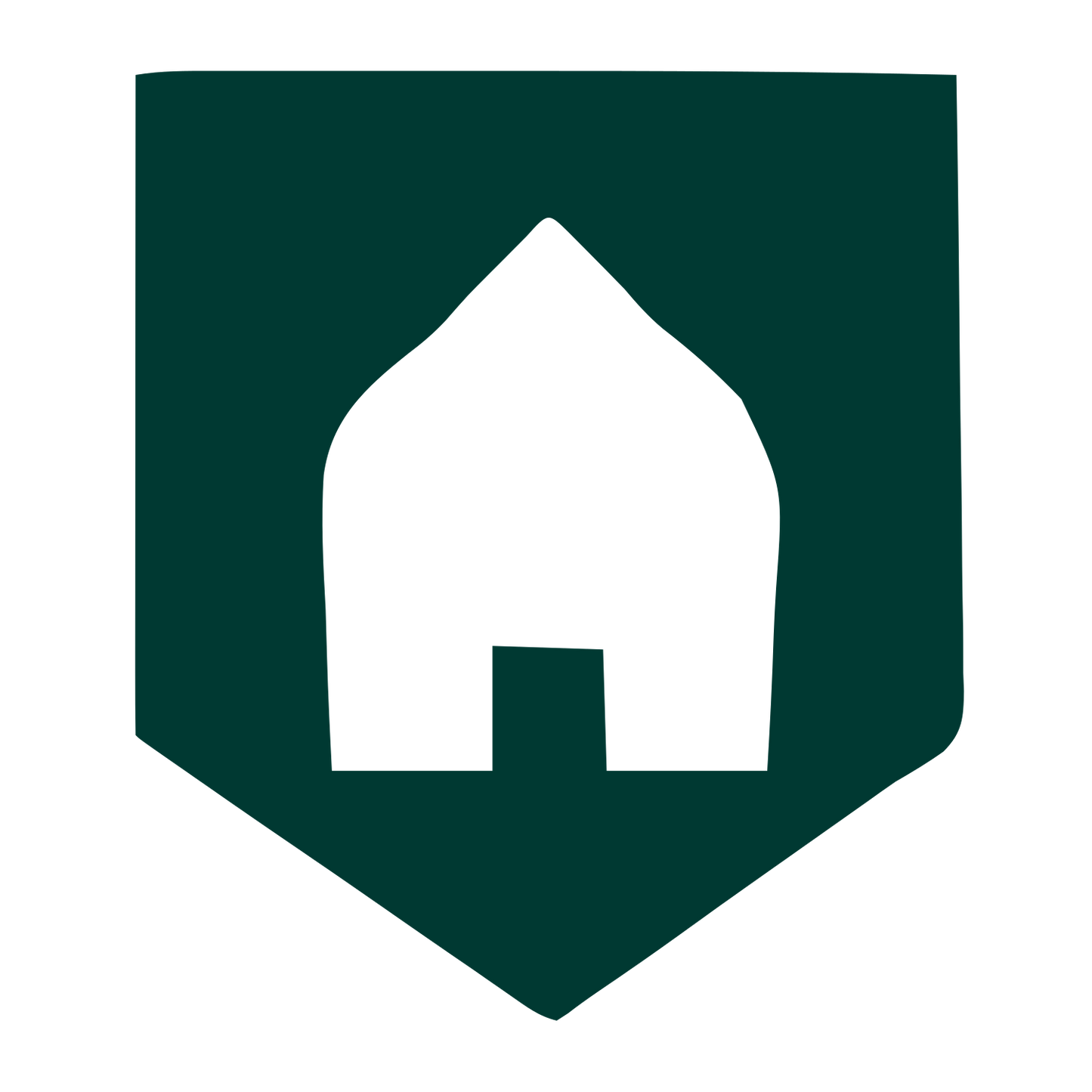 House Shield Negative Space Logo #003932