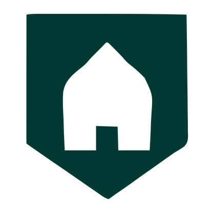 House Shield Negative Space Logo #003932