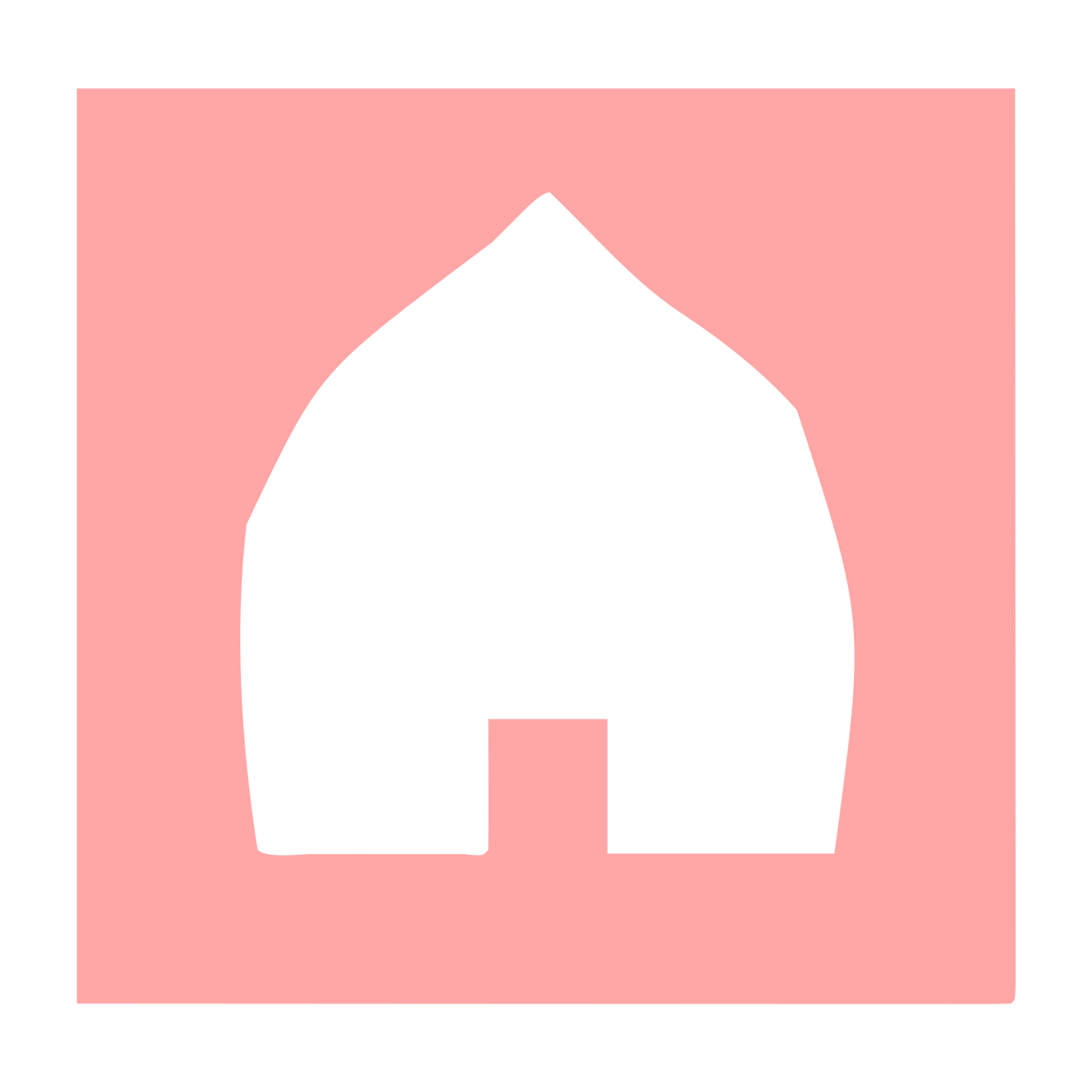 House Negative Space Logo #ffa6a6