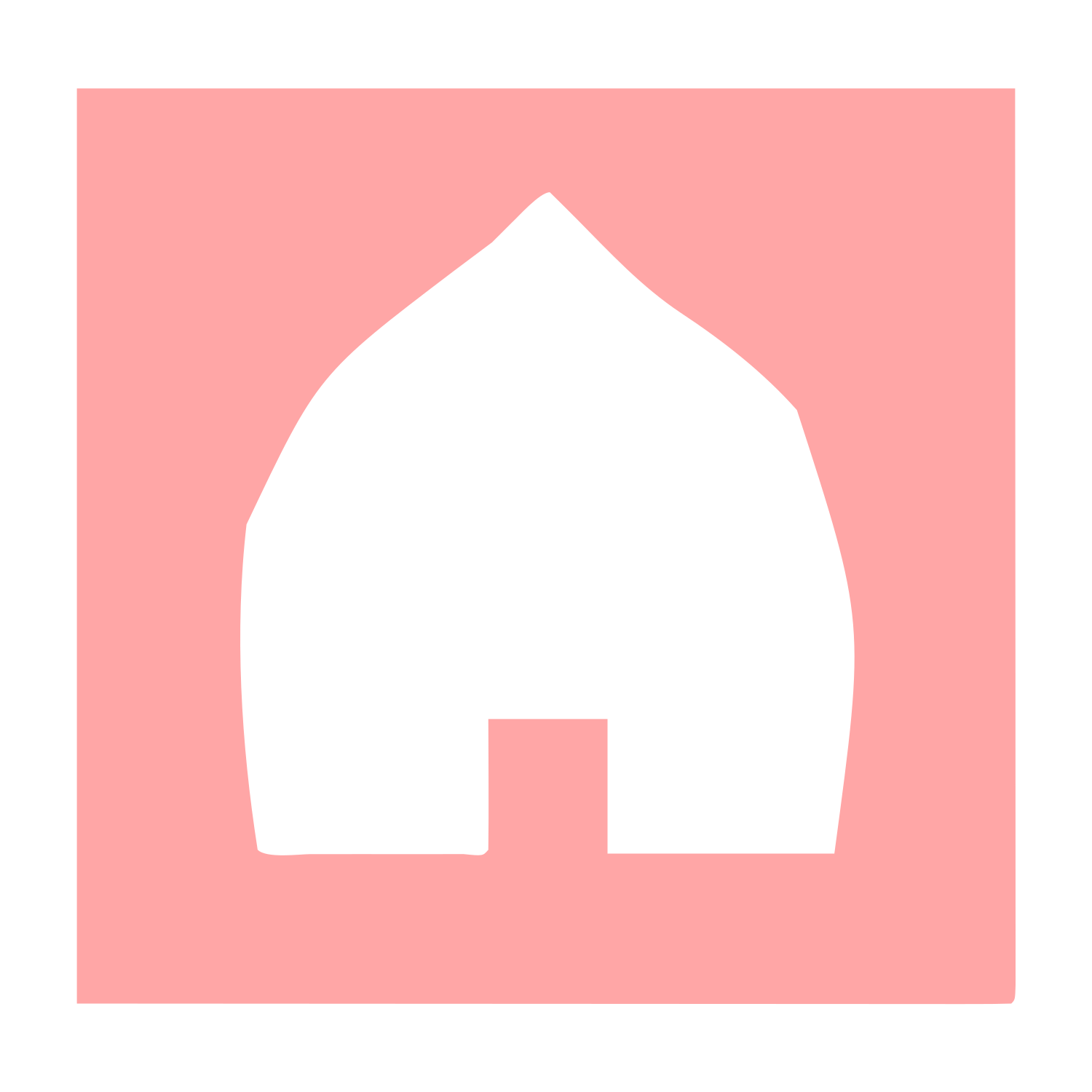 House Negative Space Logo #ffa6a6