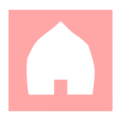 House Negative Space Logo #ffa6a6