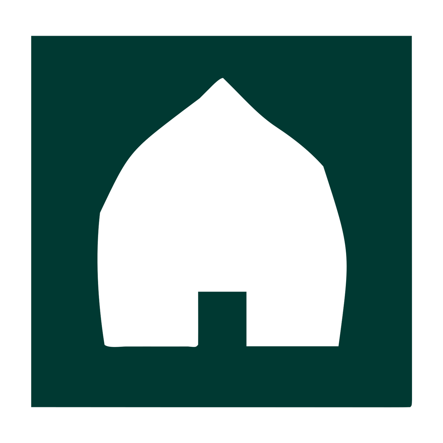 House Negative Space Logo #003932