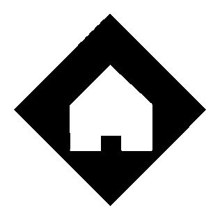 House Diamond Negative Space Logo