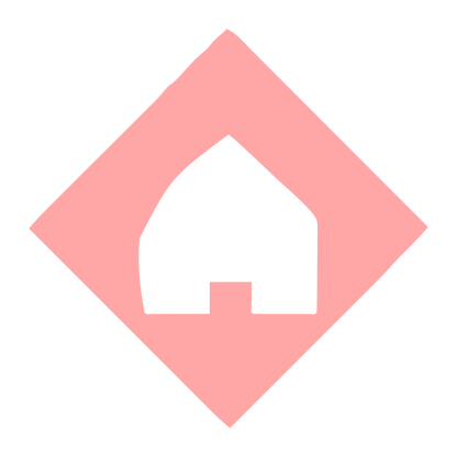 House Diamond Negative Space Logo #ffa6a6