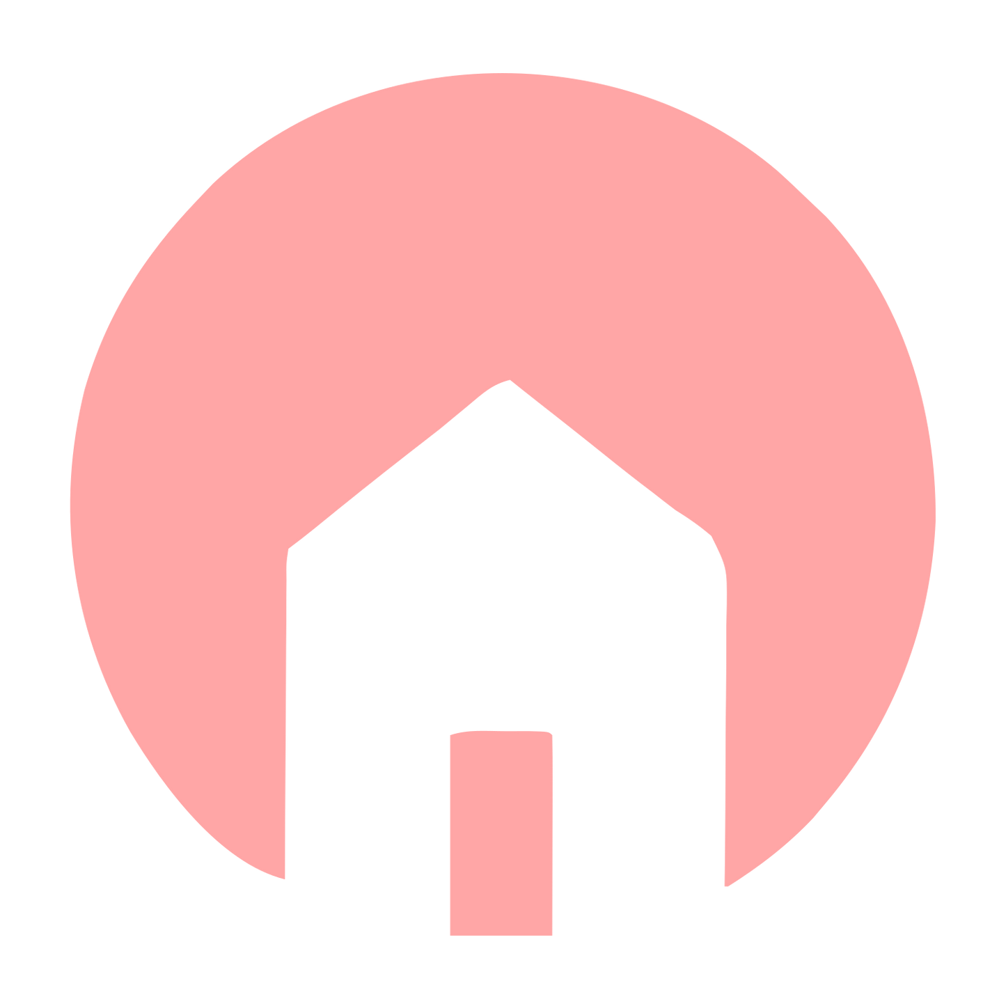 Negative Space House Logo #ffa6a6