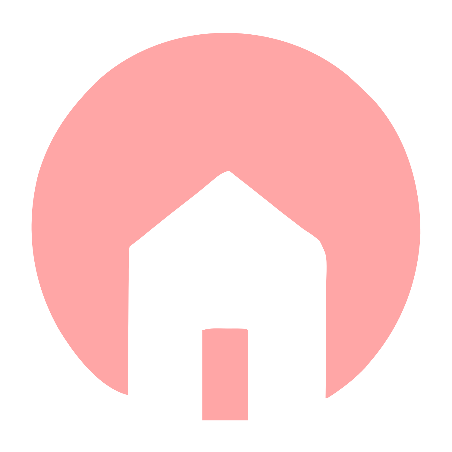 Negative Space House Logo #ffa6a6