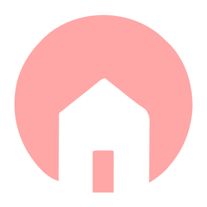 Negative Space House Logo #ffa6a6