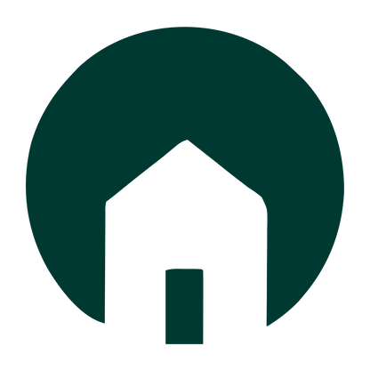 Negative Space House Logo #003932