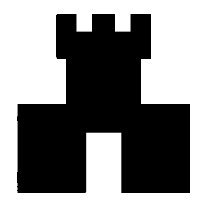 Brutalist Castle Tower Logo