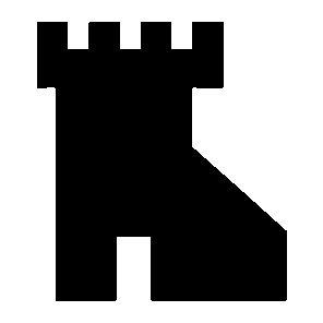 Brutalist Castle Tower Logo