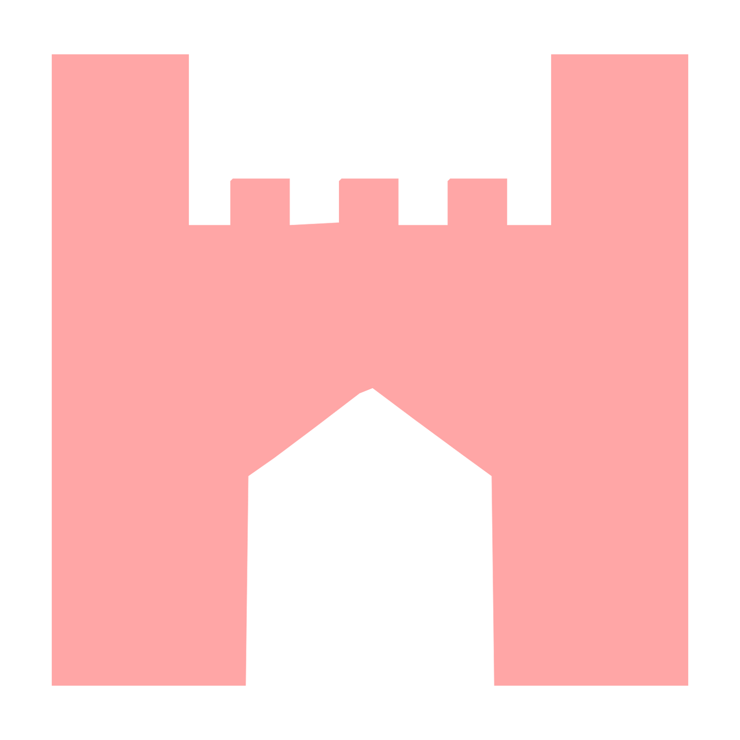 Castle Gate Tower Logo #ffa6a6