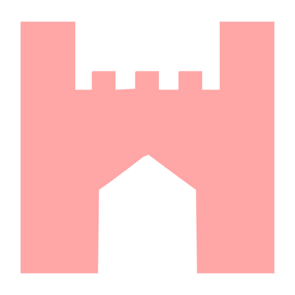 Castle Gate Tower Logo #ffa6a6