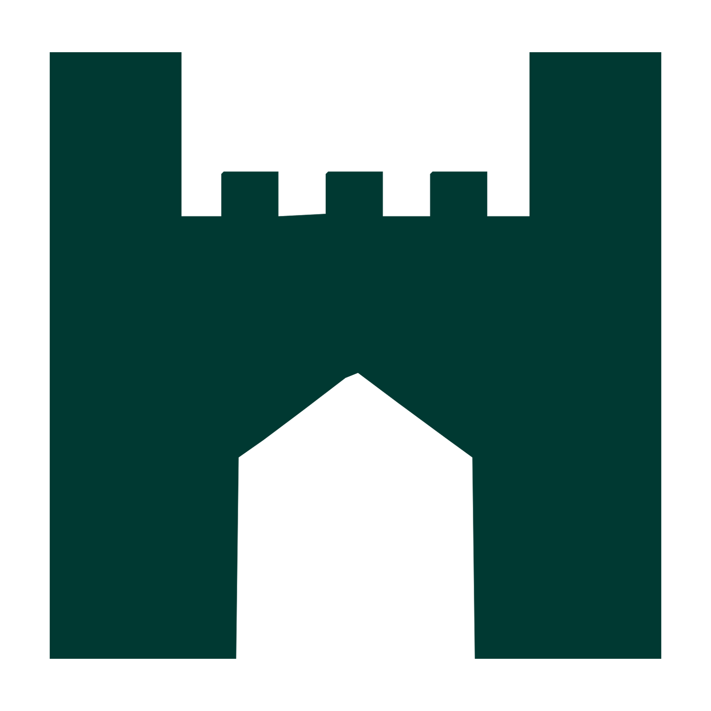 Castle Gate Tower Logo #003932