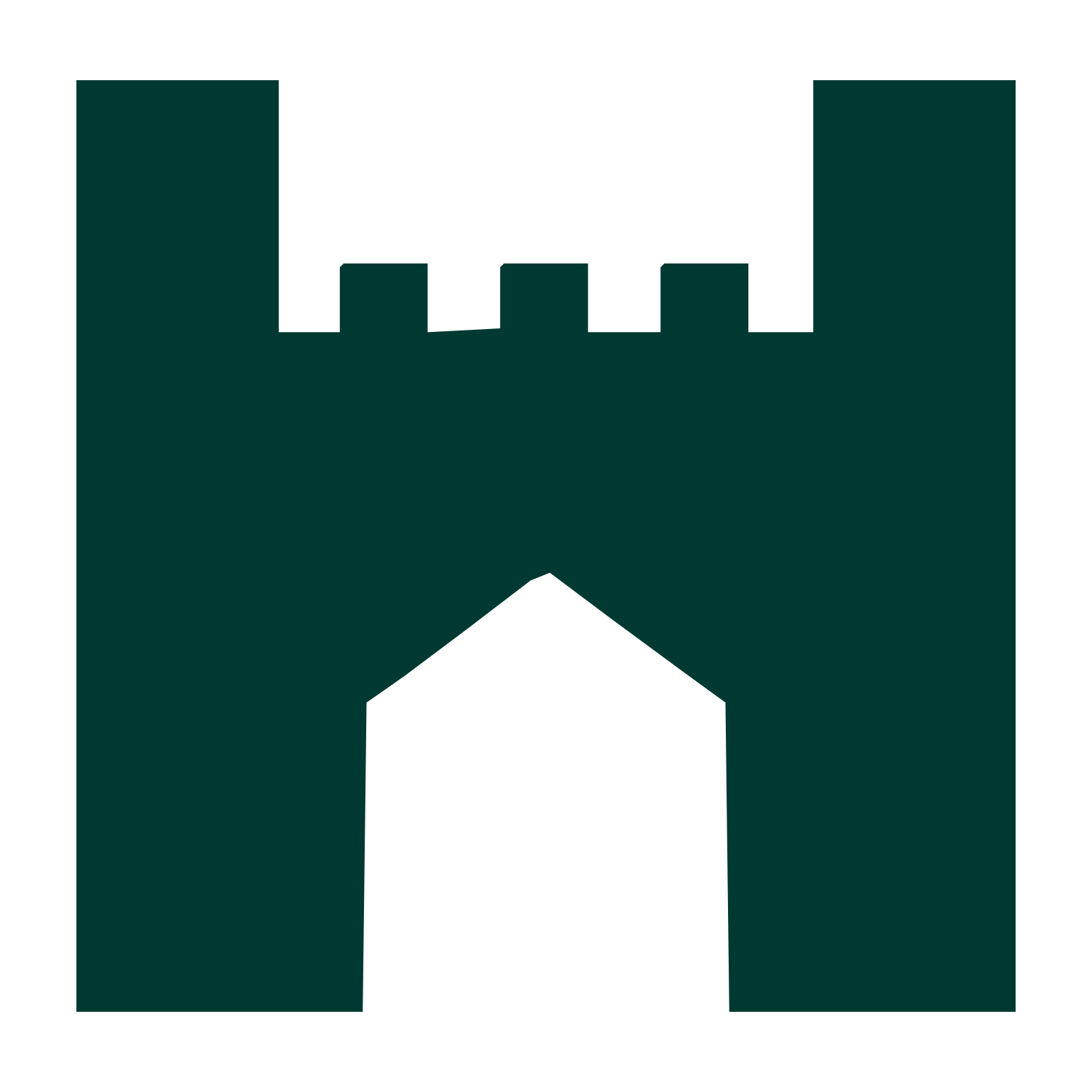 Castle Gate Tower Logo #003932