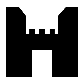 Brutalist Castle Gate Logo