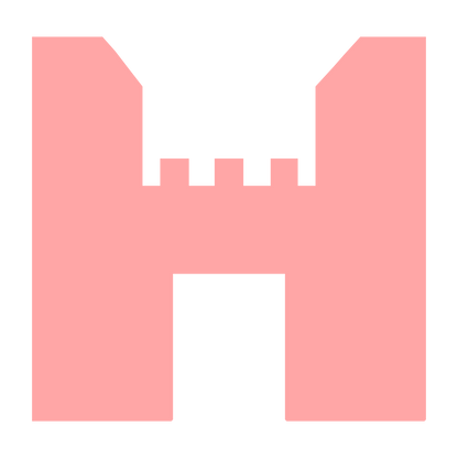 Brutalist Castle Gate Logo #ffa6a6