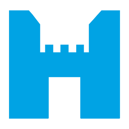 Brutalist Castle Gate Logo #00a3e4