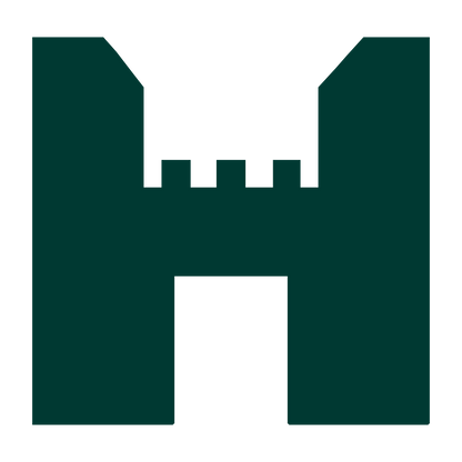 Brutalist Castle Gate Logo #003932