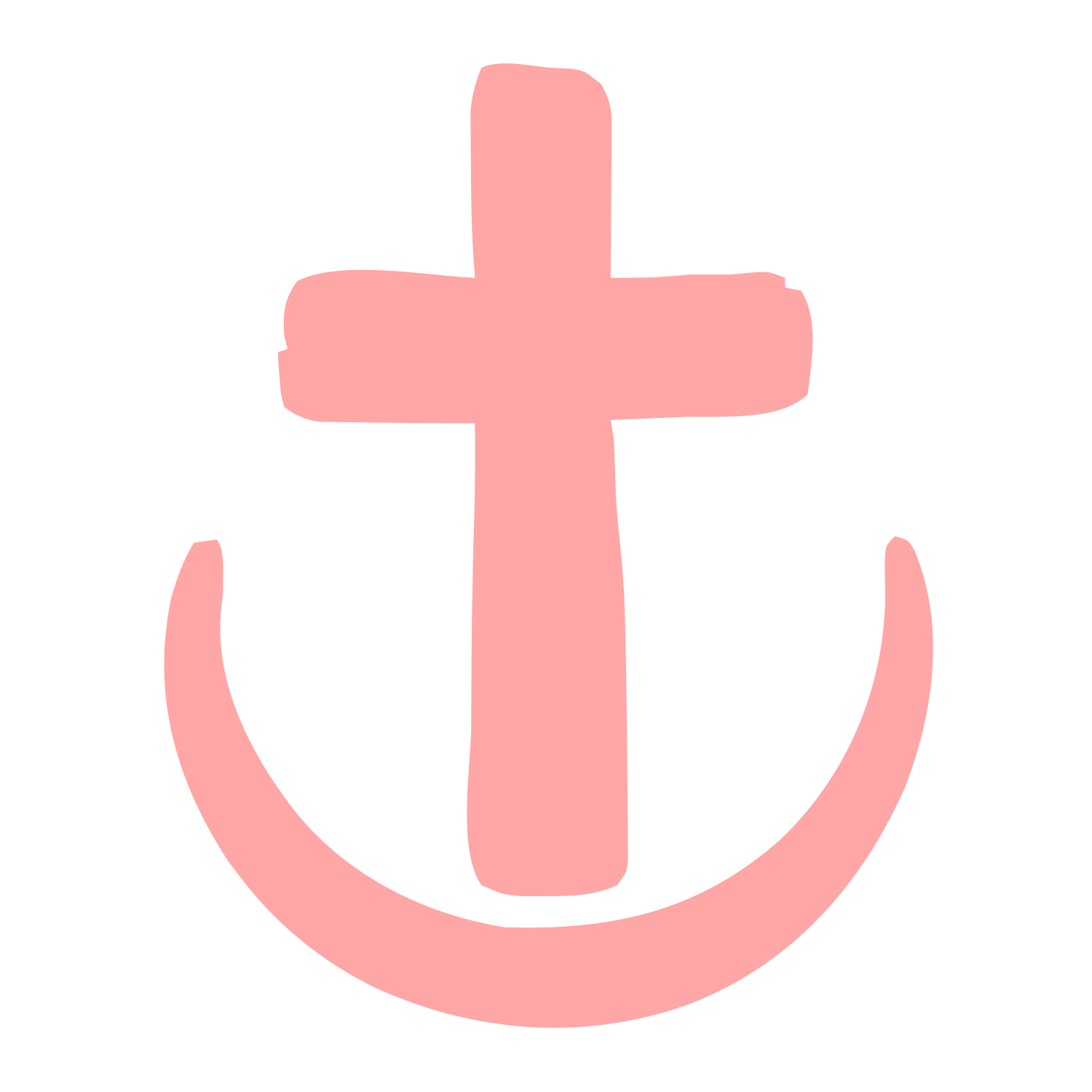Cross Anchor Church Logo #ffa6a6