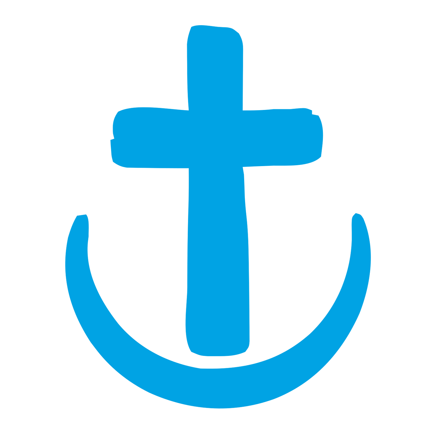 Cross Anchor Church Logo #00a3e4