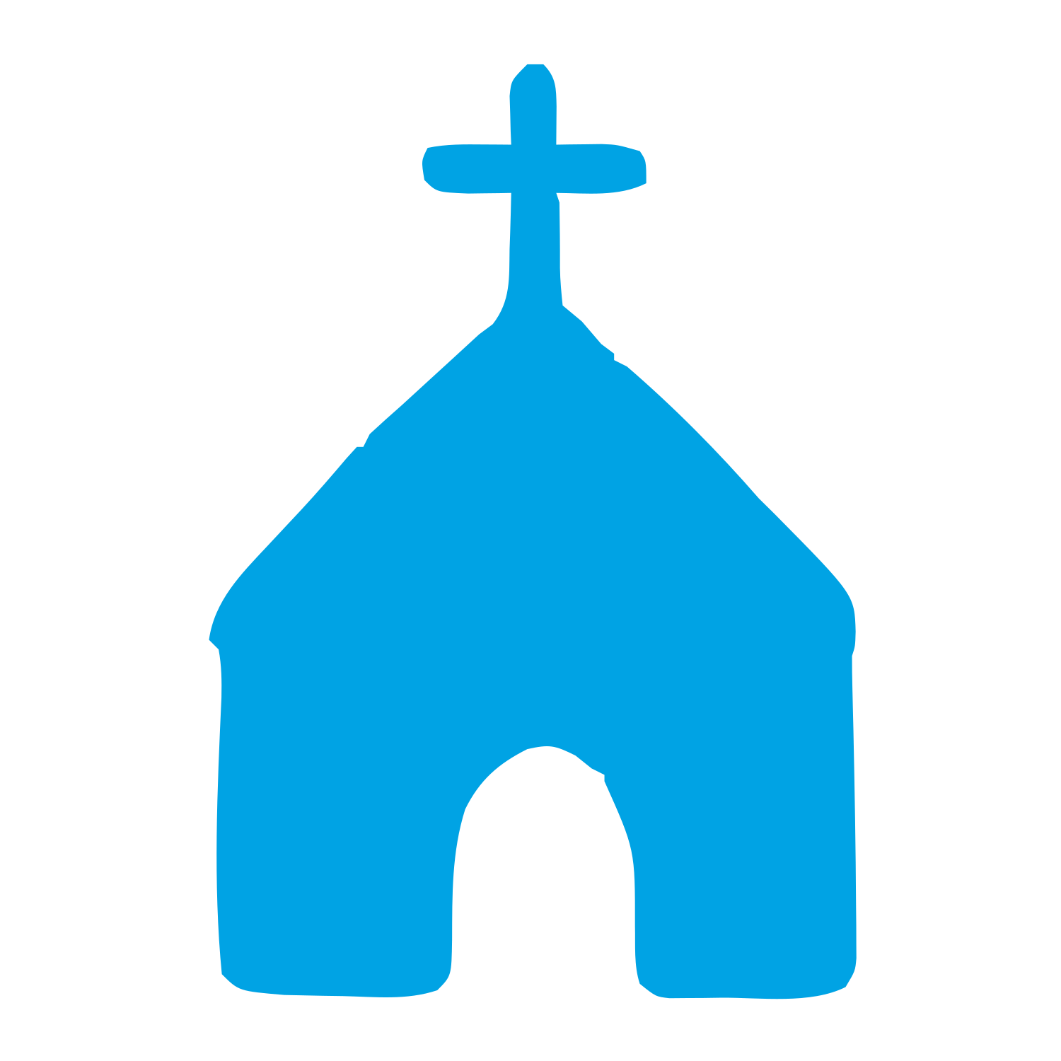 Hand-Drawn Church Logo #00a3e4