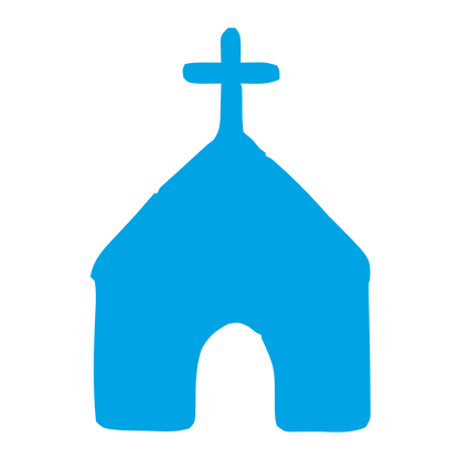 Hand-Drawn Church Logo #00a3e4