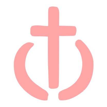 Hand-Drawn Cross Circle Logo #ffa6a6