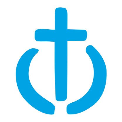 Hand-Drawn Cross Circle Logo #00a3e4