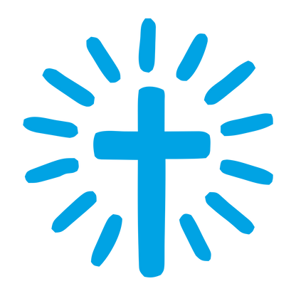 Radiant Cross Hand-Drawn Logo #00a3e4