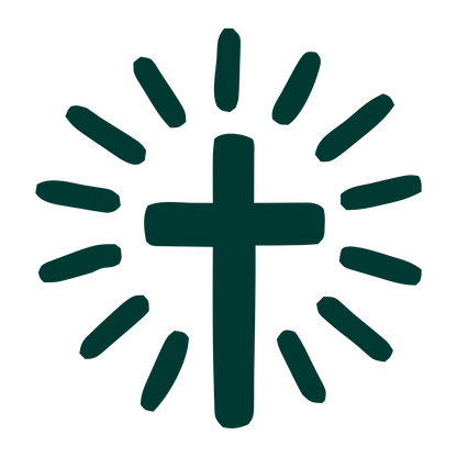 Radiant Cross Hand-Drawn Logo #003932