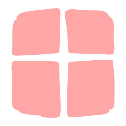 Hand-Drawn Cross Window Logo #ffa6a6