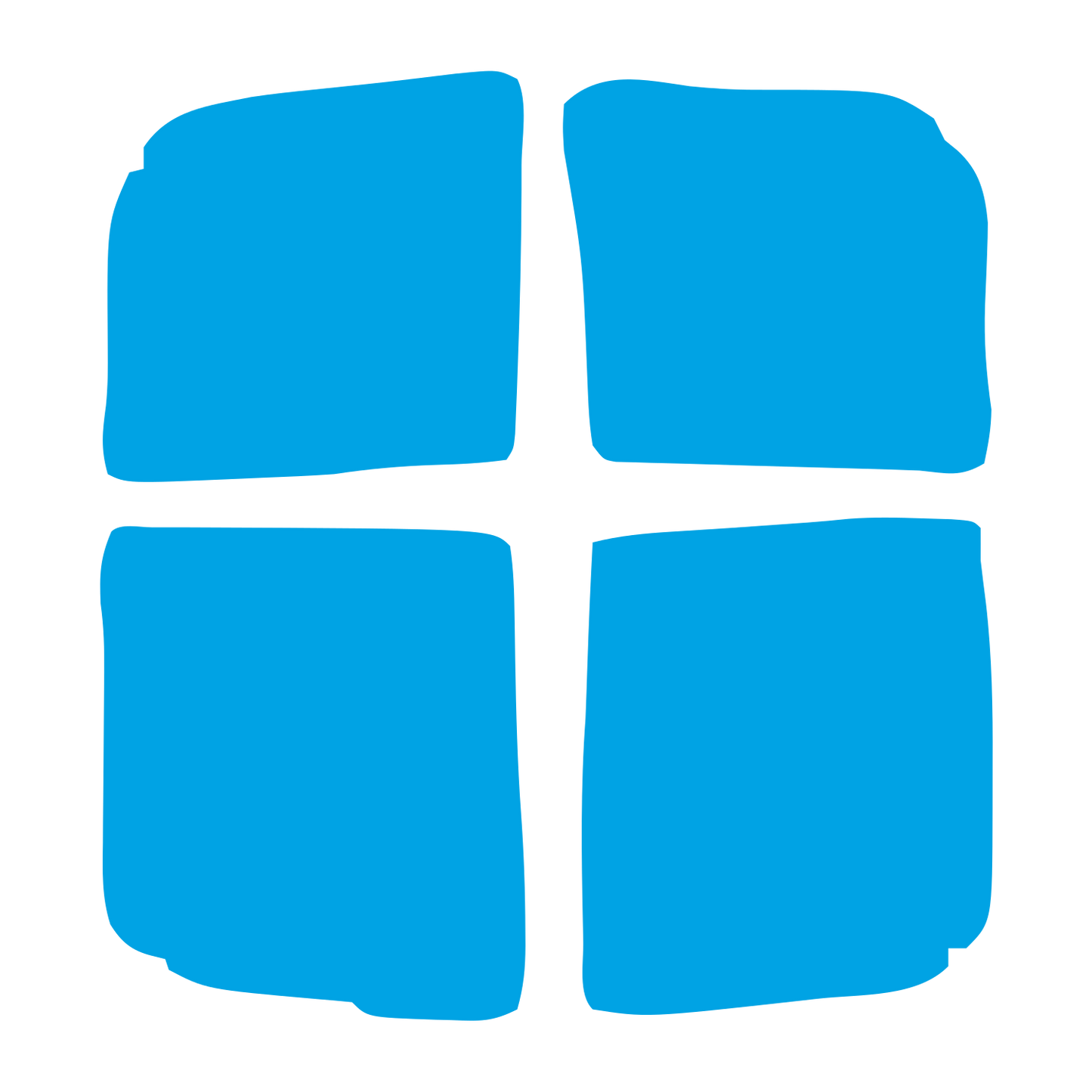 Hand-Drawn Cross Window Logo #00a3e4