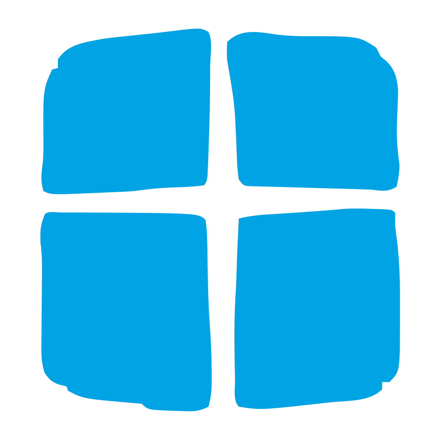 Hand-Drawn Cross Window Logo #00a3e4