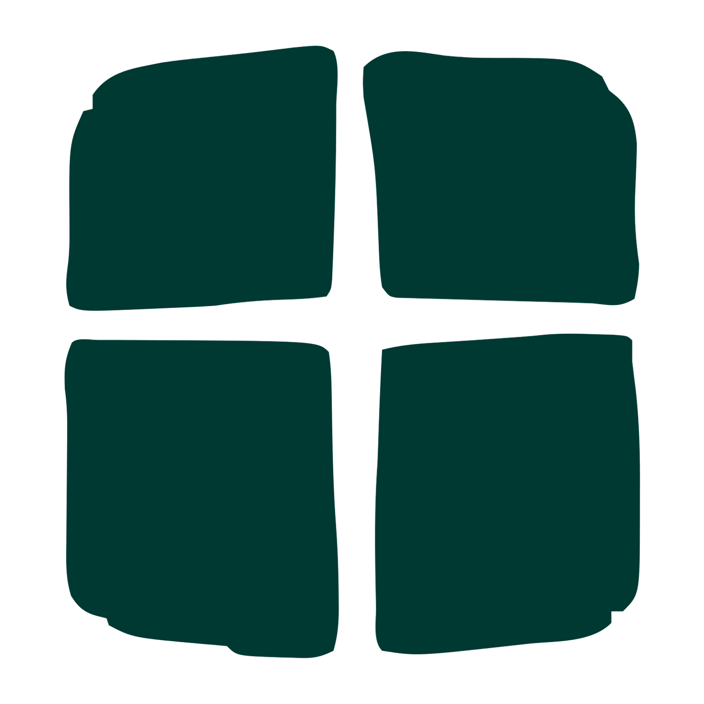 Hand-Drawn Cross Window Logo #003932