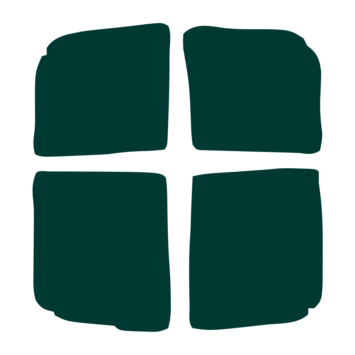 Hand-Drawn Cross Window Logo #003932